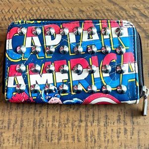 Wallet - Marvel - Captain America Studded Zip Around - multi-colored